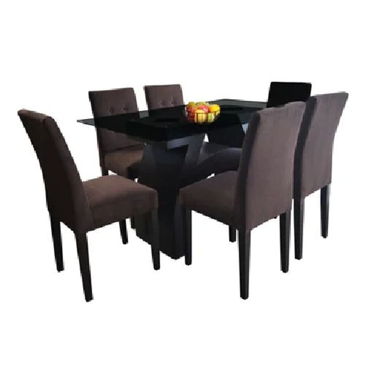 COMEDOR DE 6 SILLAS MARBELLE MARRÓN
