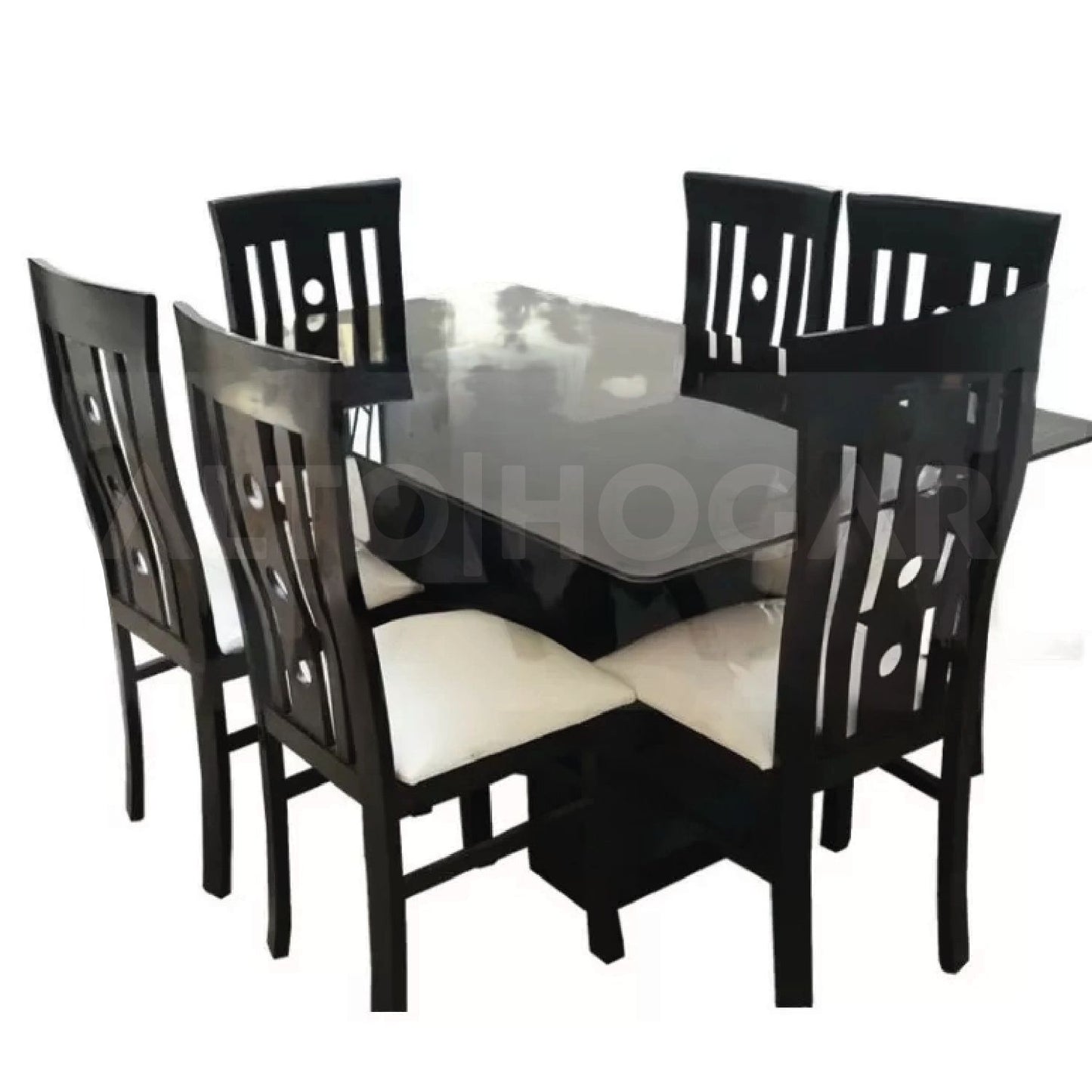 COMEDOR DE 6 SILLAS CLAU BEIGE