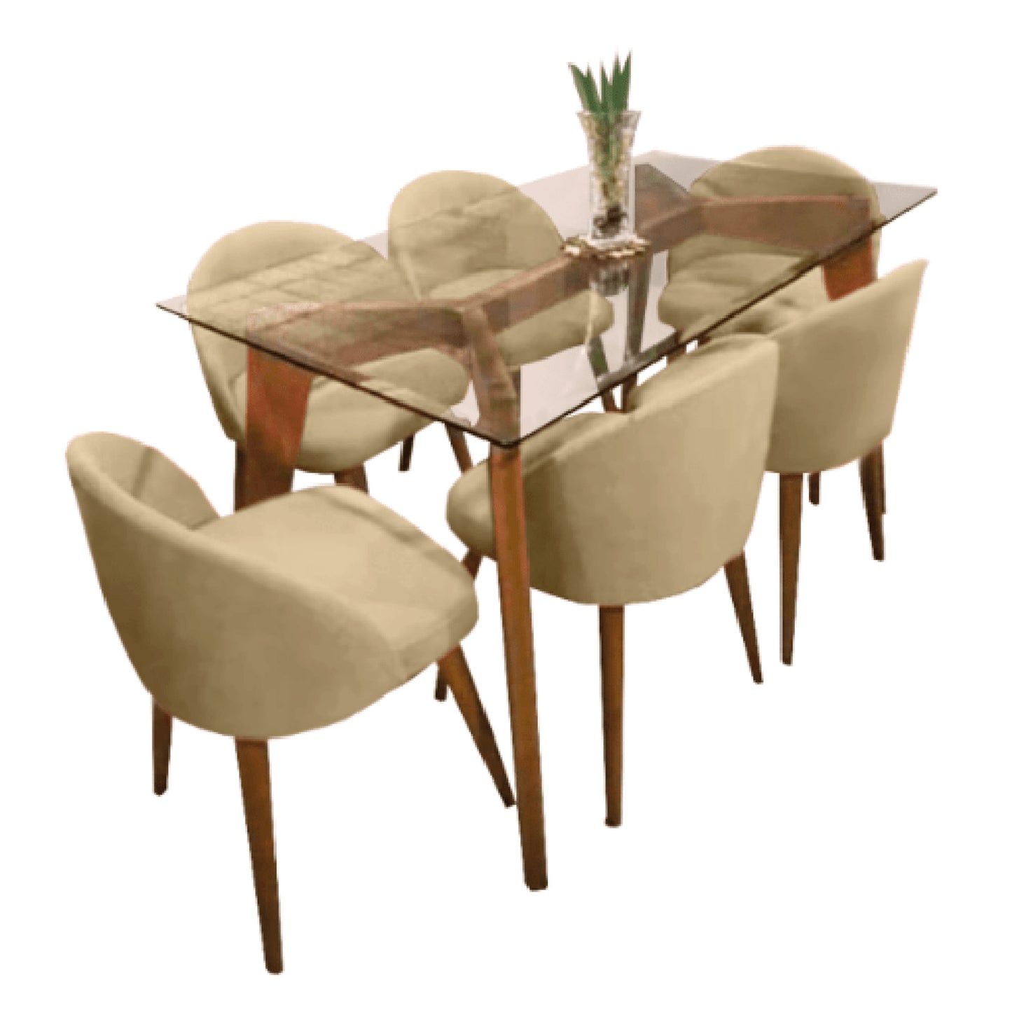 JUEGO DE COMEDOR 6 SILLAS MAYA
