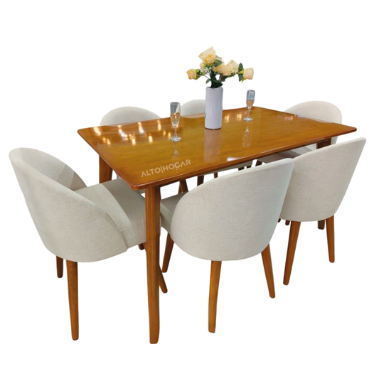 COMEDOR DE 6 SILLAS JAZMIN