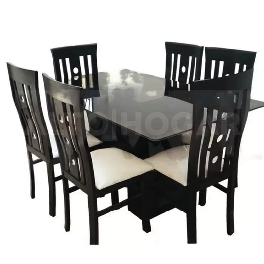 COMEDOR DE 6 SILLAS CLAU BEIGE
