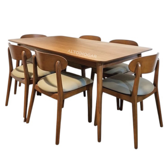 COMEDOR DE 6 SILLAS TAMIRA BEIGE